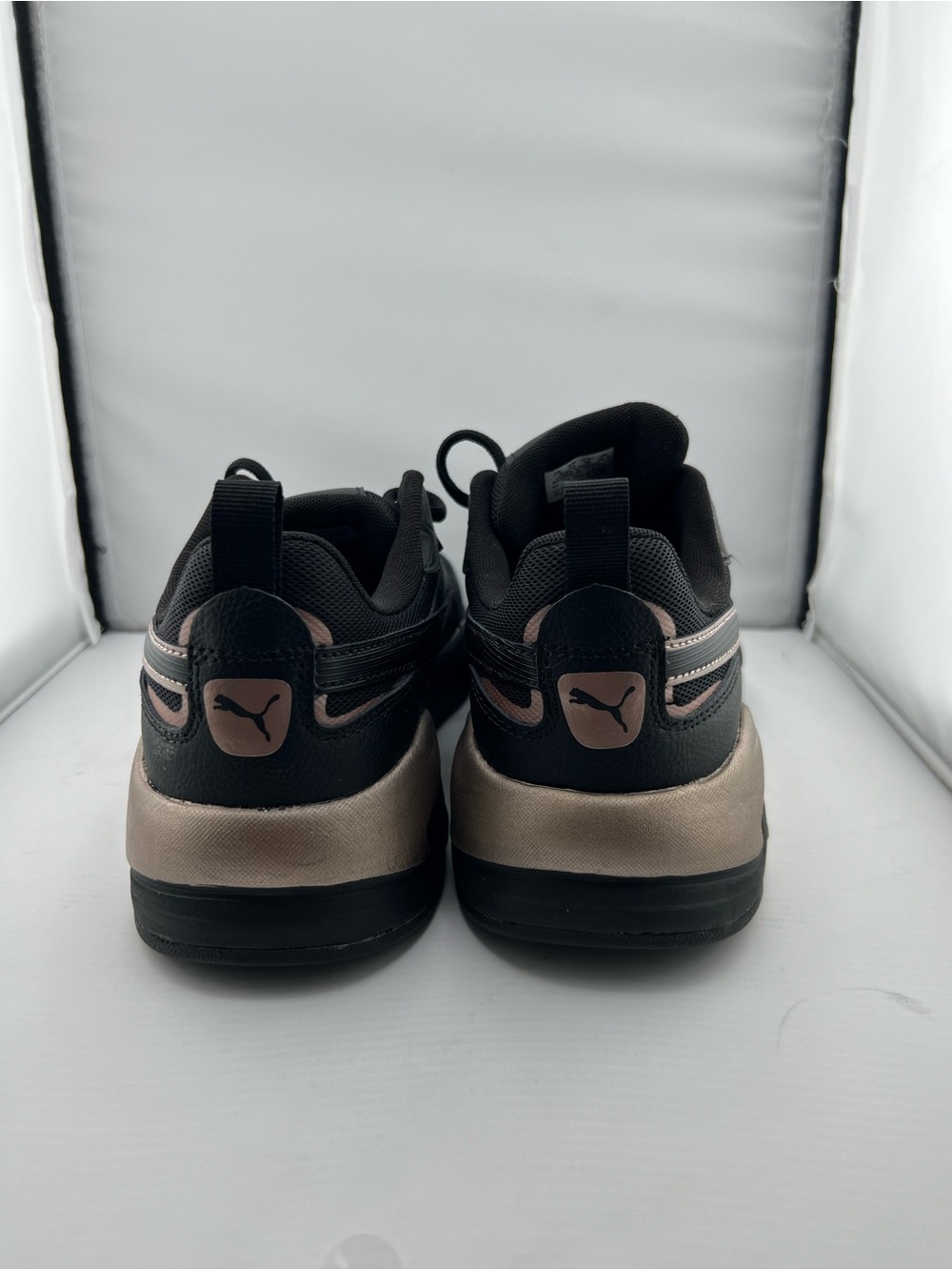 Puma Black Rose Gold Chunky Athletic Running Sneakers Women’s Size 10 - Picture 6 of 15